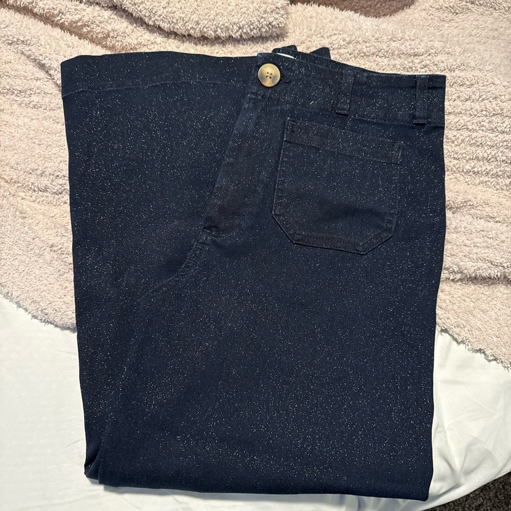 Maeve Dark Blue Sparkle Pants